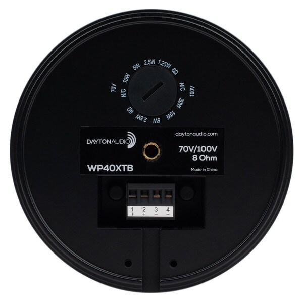 Main product image for Dayton Audio 4" Compact Pendant/Landscape Speaker 70V/100V/8 Ohm Black WP40XTB 310-090
